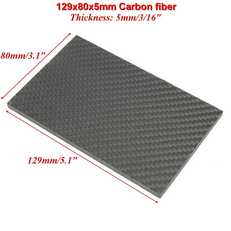 5mm CF129805 5x129x80mm 100% Carbon Fiber Plate Panel Sheet Blade Scales Handle Weave Plain Twill Weave Matt Glossy Surface
5mm CF129805 5x129x80mm 100% Carbon Fiber Plate Panel Sheet Blade Scales Handle Weave Plain Twill Weave Matt Glossy Surface