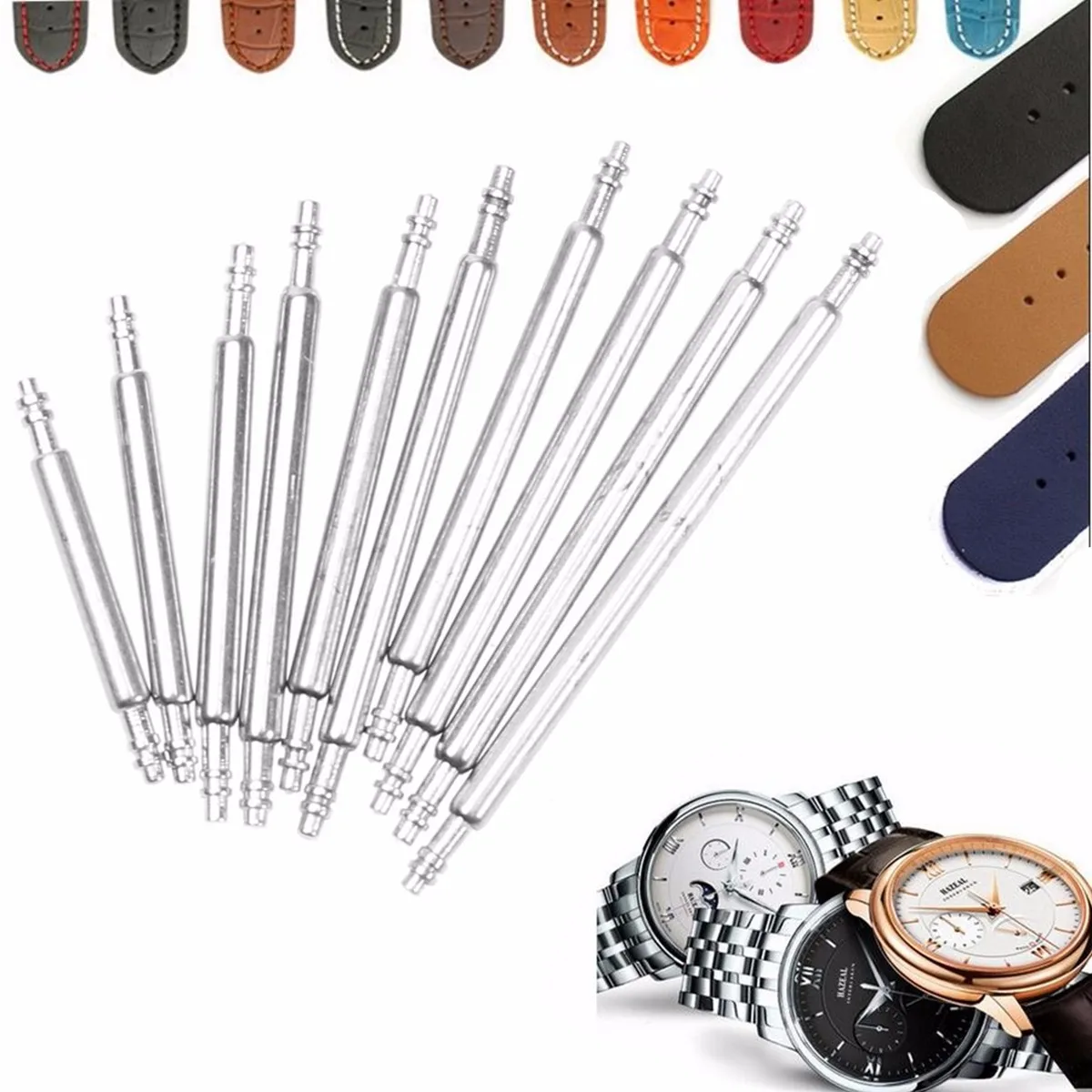 8pcs Stainless Steel Watch Strap Link Pins 12-24mm Watch Pins Strap Spring Bar Tool Watch Repair Kit Fasteners Accessories
8pcs Stainless Steel Watch Strap Link Pins 12-24mm Watch Pins Strap Spring Bar Tool Watch Repair Kit Fasteners Accessories