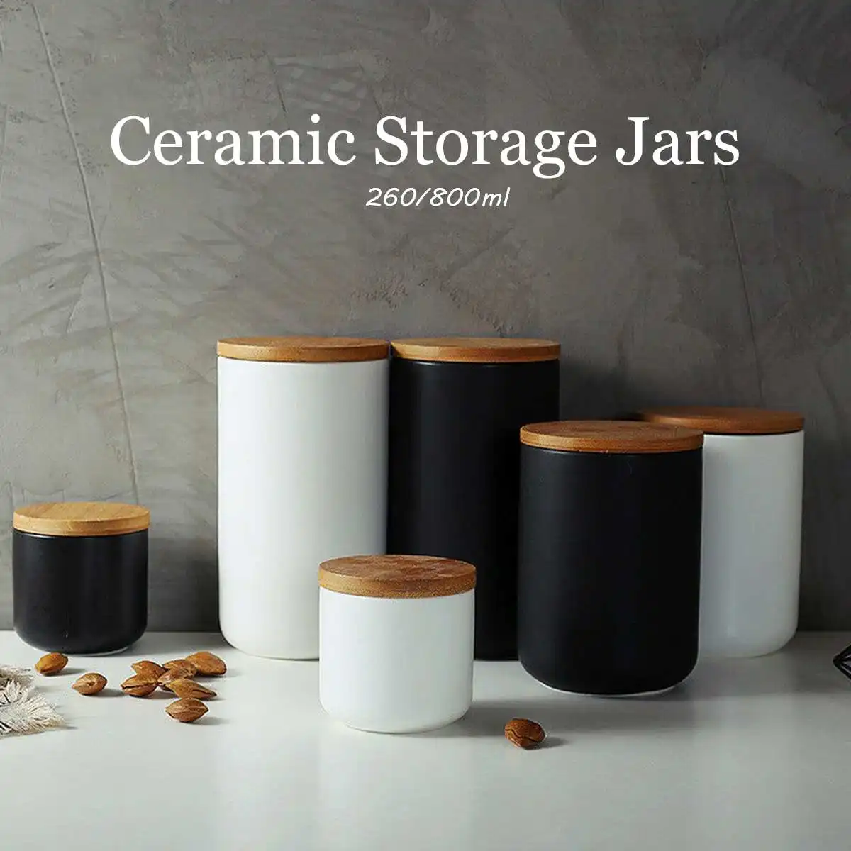 260ML/800ML Sealed Ceramic Storage Jar For Spices Tank Containter For Eating With Lid Coffee Tea Coffee Sugar Kitchen Bottle
260ML/800ML Sealed Ceramic Storage Jar For Spices Tank Containter For Eating With Lid Coffee Tea Coffee Sugar Kitchen Bottle