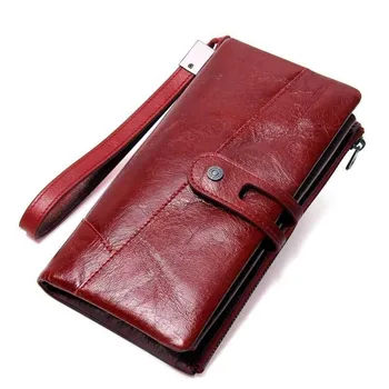 2019 Genuine Leather Women wallets coin Purse Female Clutches Money Wallets Design Cell Phone Card Holder Wallet Long walet Red
2019 Genuine Leather Women wallets coin Purse Female Clutches Money Wallets Design Cell Phone Card Holder Wallet Long walet Red