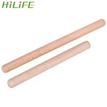 HILIFE Macarrão Pizza Bolo de Rolo de Massa Folhada 38 cm/30 centímetros De Madeira Pinos Rolando Com Escala de Cookies Biscuit Baking ferramenta Não-stick(China)