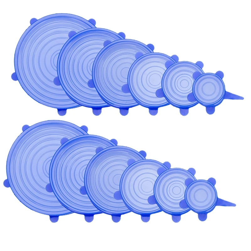 12 PCS Durable Silicone Stretch lid - Expandable Food Cover for Bowel, Can, Jar, Glassware ( 6 Sizes)
12 PCS Durable Silicone Stretch lid - Expandable Food Cover for Bowel, Can, Jar, Glassware ( 6 Sizes)