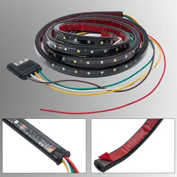 60" 5-Function Flexible LED Tailgate Strip Bar Brake Signal Light for Truck SUV
60" 5-Function Flexible LED Tailgate Strip Bar Brake Signal Light for Truck SUV