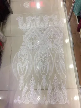 High Quality Velvet Fabric African Nigerian Embroidered Sequins Lace Fabric Latest Mesh Whit Color Sequin Lace Fabric 5 Yards
High Quality Velvet Fabric African Nigerian Embroidered Sequins Lace Fabric Latest Mesh Whit Color Sequin Lace Fabric 5 Yards