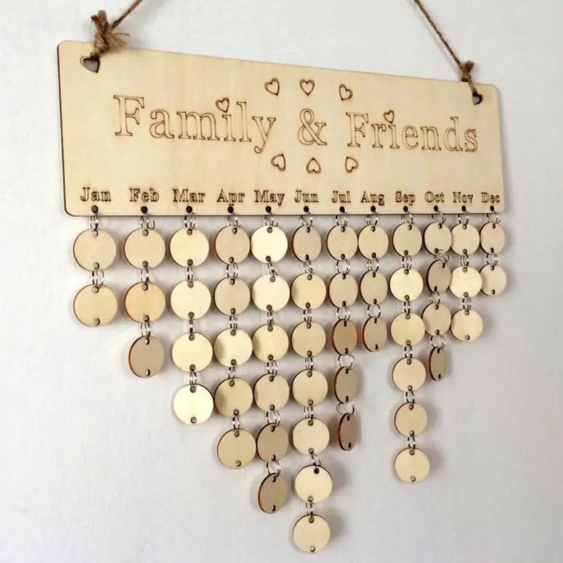 Advent Calendars Wood Birthday Reminder Board Birch Plaque Sign Family &Friends DIY DIY Hanging Calendar Date Mark Home Decor 40
Advent Calendars Wood Birthday Reminder Board Birch Plaque Sign Family &Friends DIY DIY Hanging Calendar Date Mark Home Decor 40