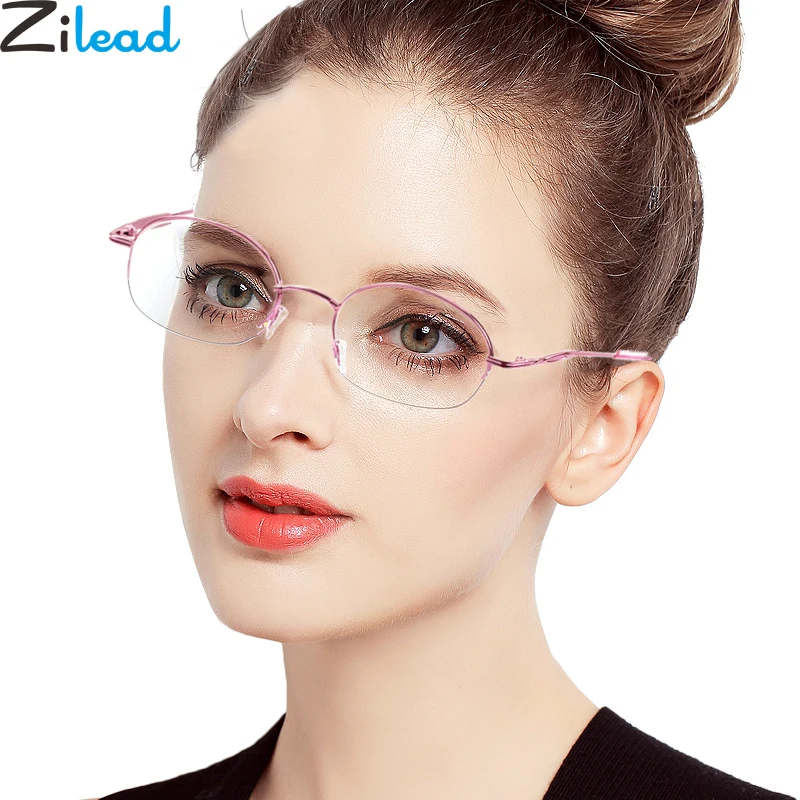 Zilead Lady's Metal Half Frame Finished Myopia Glasses Ultralight Small Frame Shortsighted Eyeglasses Nearsighted Eyewear Female
Zilead Lady's Metal Half Frame Finished Myopia Glasses Ultralight Small Frame Shortsighted Eyeglasses Nearsighted Eyewear Female