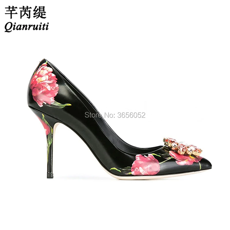 Qianruiti Rose Print Clear Crystal Pumps Luxury Bling Gemstones High Stiletto Heels Party Wedding Bridal Shoes Black Pink Blue
Qianruiti Rose Print Clear Crystal Pumps Luxury Bling Gemstones High Stiletto Heels Party Wedding Bridal Shoes Black Pink Blue