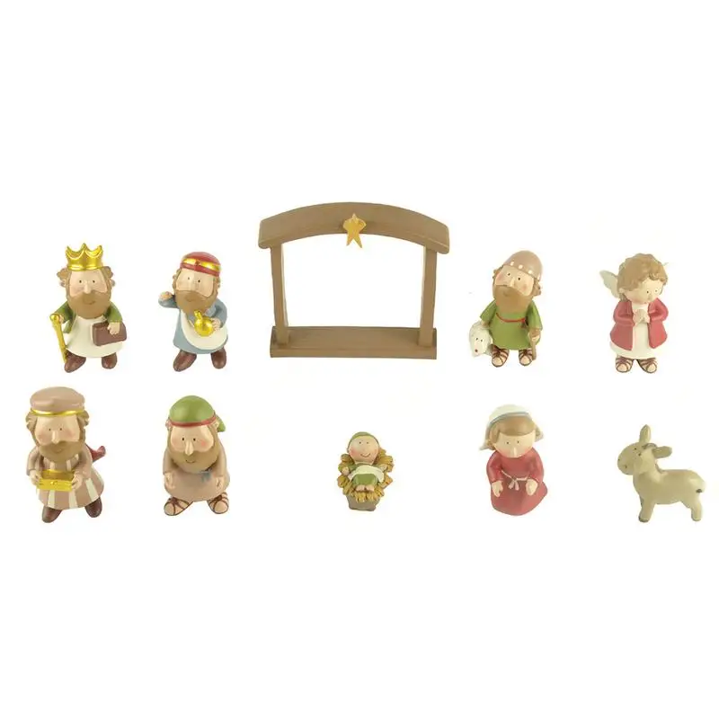 Home Church Decorations Catholic Christianity Hand-painted Resin Set Of 10 Births Of Jesus Model Portrait Scene Resin Figurines
Home Church Decorations Catholic Christianity Hand-painted Resin Set Of 10 Births Of Jesus Model Portrait Scene Resin Figurines