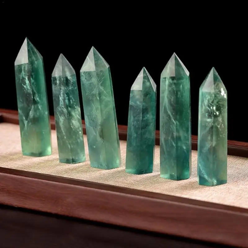 AUGKUN 1pc Natural Fluorite Crystal Colorful Striped Fluorite Quartz Crystal Stone Point Healing Hexagonal Wand Treatment Stone
AUGKUN 1pc Natural Fluorite Crystal Colorful Striped Fluorite Quartz Crystal Stone Point Healing Hexagonal Wand Treatment Stone