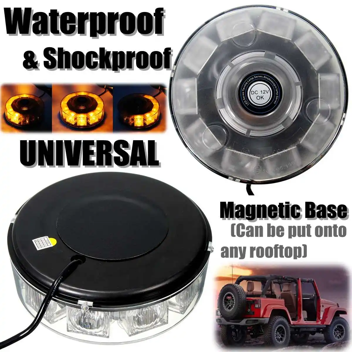 DC12V Waterproof Yellow/Amber 10 LED Car Vehicle led Warning light Flashing Strobe Emergency Lamp For Car Boat truck
DC12V Waterproof Yellow/Amber 10 LED Car Vehicle led Warning light Flashing Strobe Emergency Lamp For Car Boat truck