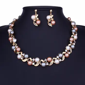 DreamBell 2pcs/set Women Gold Silver Color Jewelry Set Imitation Pearl Necklace Earring Jewelry Set
DreamBell 2pcs/set Women Gold Silver Color Jewelry Set Imitation Pearl Necklace Earring Jewelry Set
