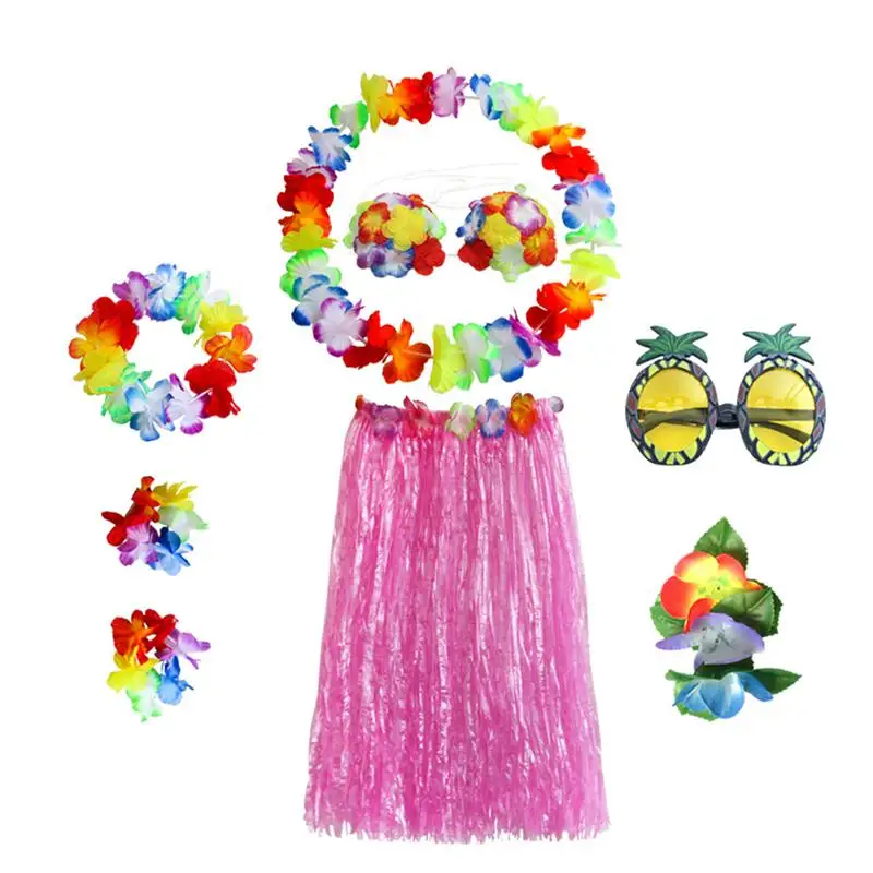 8pcs/ Set Hawaii Tropical Hula Grass Dance Skirt Party Events Dress Bra Flower Bracelets Sunglasses Headband Necklace A3
8pcs/ Set Hawaii Tropical Hula Grass Dance Skirt Party Events Dress Bra Flower Bracelets Sunglasses Headband Necklace A3