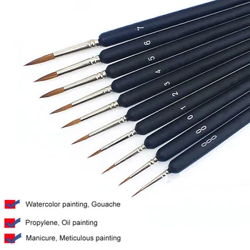 10 Pcs Oil Painting Supplies Gouache Watercolor Paint Sketched Lines Brush Pen Tool Kit Artists Brushes Weasel Hair
10 Pcs Oil Painting Supplies Gouache Watercolor Paint Sketched Lines Brush Pen Tool Kit Artists Brushes Weasel Hair