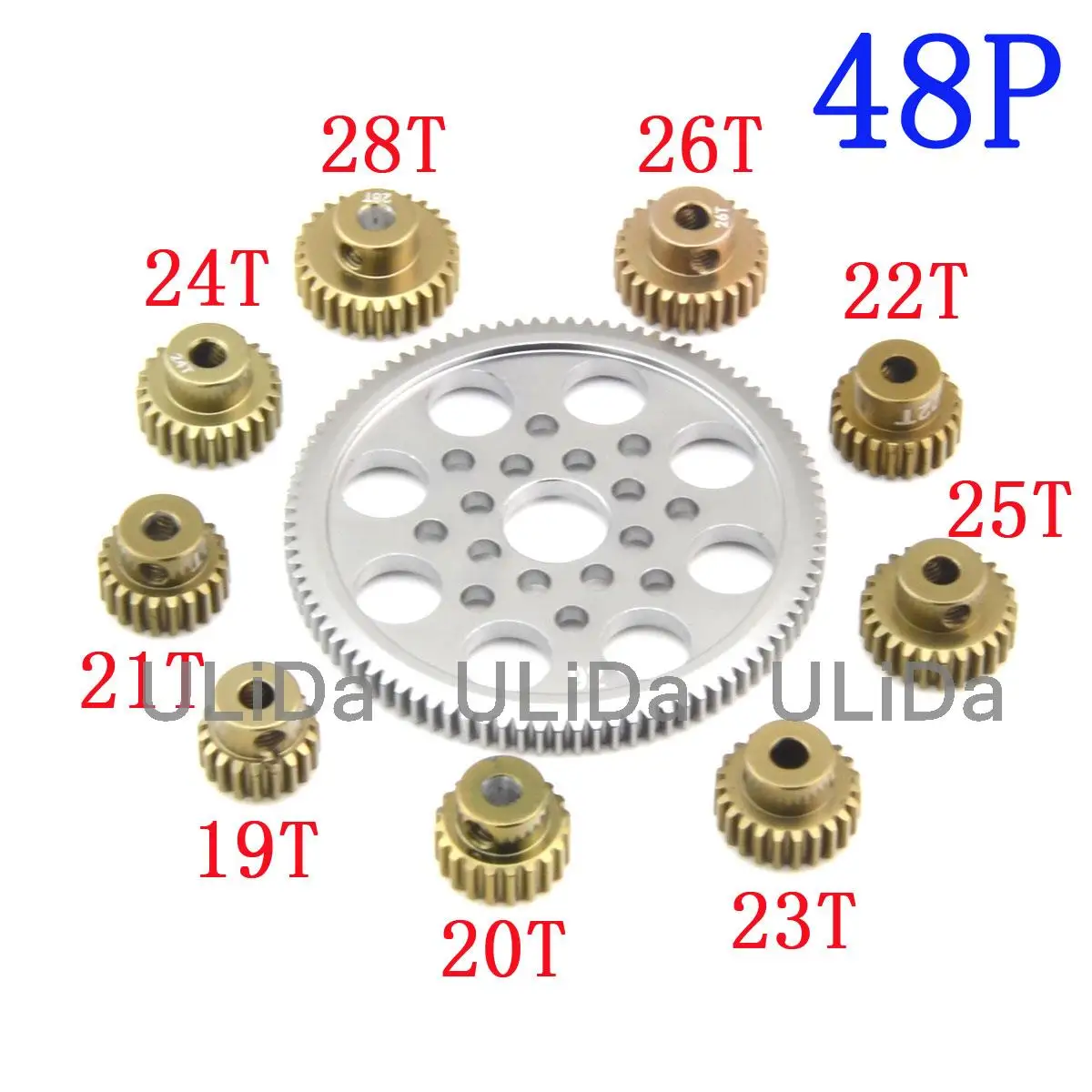 Alloy 7075 Hard Coated 48P Motor Gear 18T 19T 20T 21T 22T 24T 26T 28T For 1/10 RC Model Car D3 CS XI S XIS Ultimate Sakura etc
Alloy 7075 Hard Coated 48P Motor Gear 18T 19T 20T 21T 22T 24T 26T 28T For 1/10 RC Model Car D3 CS XI S XIS Ultimate Sakura etc