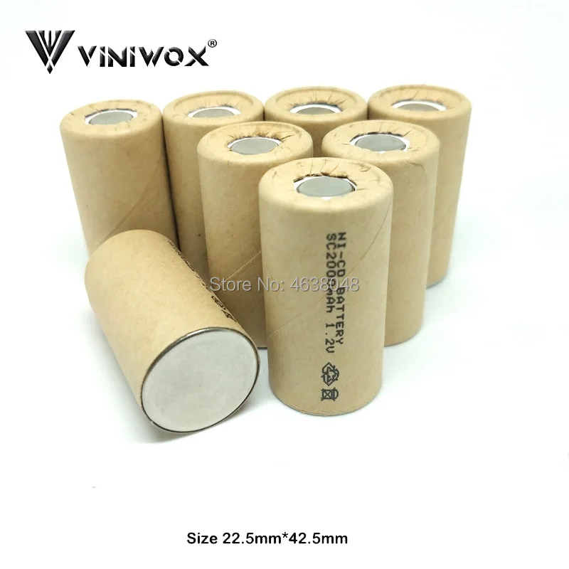 SC Ni-CD 2000mAh 1.2V Battery Cell DIY To Power Tool Battery Electrical Tools Subc Rechargeable Batteria NICD Accumulator
SC Ni-CD 2000mAh 1.2V Battery Cell DIY To Power Tool Battery Electrical Tools Subc Rechargeable Batteria NICD Accumulator