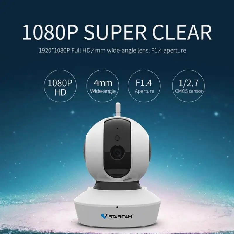 Vstarcam Wireless WiFi IP 1080P/720P Camera P/T Two-way Audio IR-CUT Night Vision P2P Webcam Camcorder Video Recorder
Vstarcam Wireless WiFi IP 1080P/720P Camera P/T Two-way Audio IR-CUT Night Vision P2P Webcam Camcorder Video Recorder
