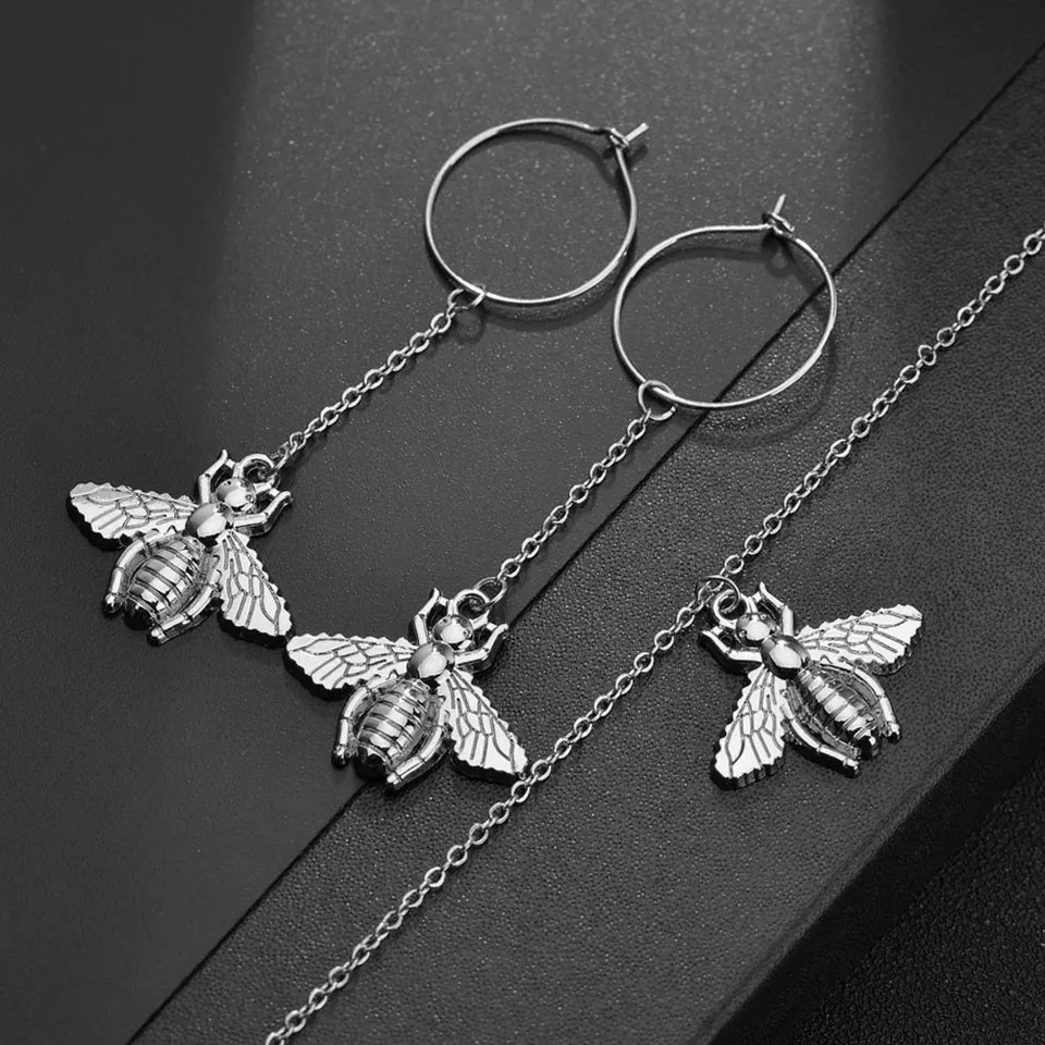 2019 New Lucky Animal Drop Earrings & Necklace Sets Fashion Jewelry Sets for Women Bee Pendants Female Bijoux Wedding Jewelry
2019 New Lucky Animal Drop Earrings & Necklace Sets Fashion Jewelry Sets for Women Bee Pendants Female Bijoux Wedding Jewelry