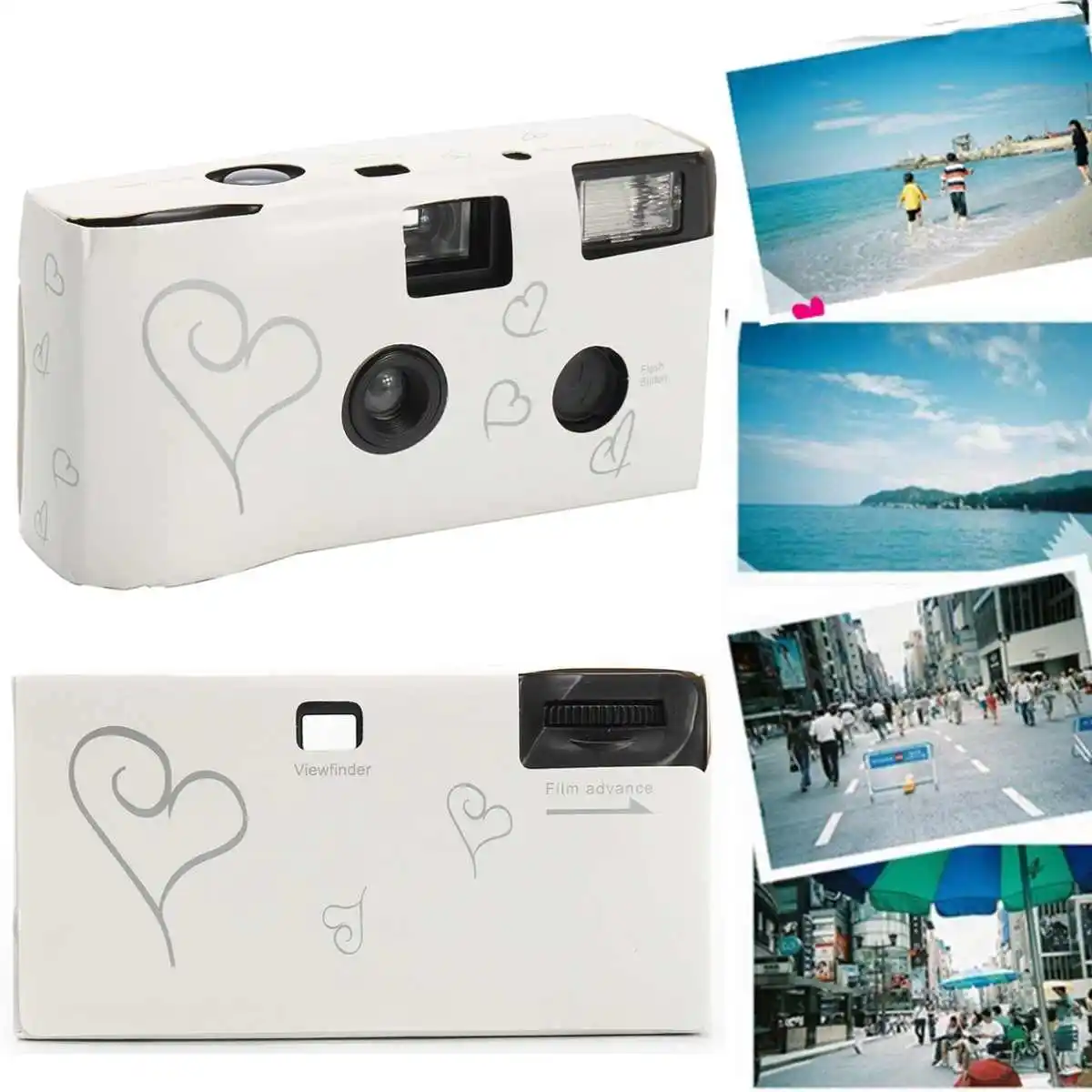 Film Camera 36 Photos White Photo Power Flash HD Single Use One Time Disposable Film Camera Party Birthday Valentine's Day Gift
Film Camera 36 Photos White Photo Power Flash HD Single Use One Time Disposable Film Camera Party Birthday Valentine's Day Gift