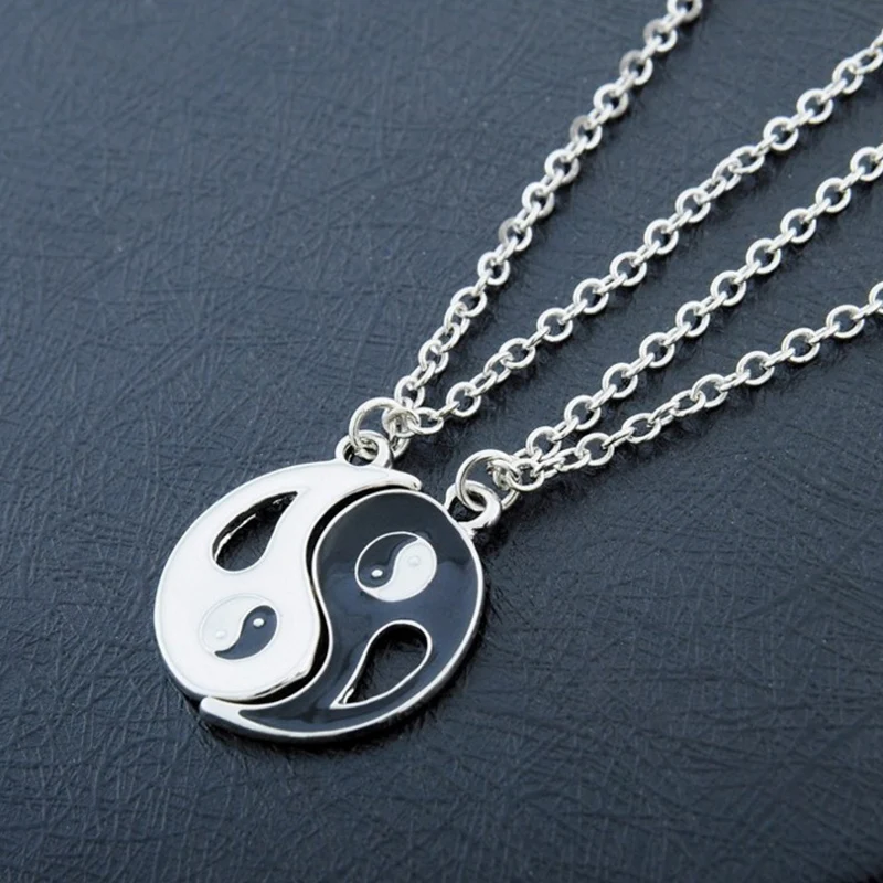Forever Best Friend Trendy Men Women Bagua Tai Chi Pendant Friendship Silver White Yin Yang Black Unisex Necklace Jewelry
Forever Best Friend Trendy Men Women Bagua Tai Chi Pendant Friendship Silver White Yin Yang Black Unisex Necklace Jewelry