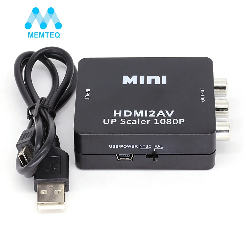 Memteq HDMI к RCA AV CVBS компонент адаптер конвертер для снятия зубного камня кабельного