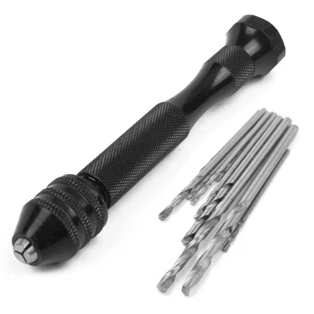 Mini Hand Drill,Precision Pin Vise Woodworking Hand Drill, miniature drill + 10pcs Mini Micro-Drill bit set with keyless Chuck
Mini Hand Drill,Precision Pin Vise Woodworking Hand Drill, miniature drill + 10pcs Mini Micro-Drill bit set with keyless Chuck