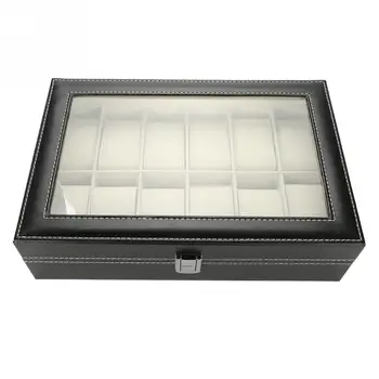 12 Slots Grid PU Leather Watch Display Box Jewelry Storage Organizer Case Locked Watch Display Box Watch Case
12 Slots Grid PU Leather Watch Display Box Jewelry Storage Organizer Case Locked Watch Display Box Watch Case