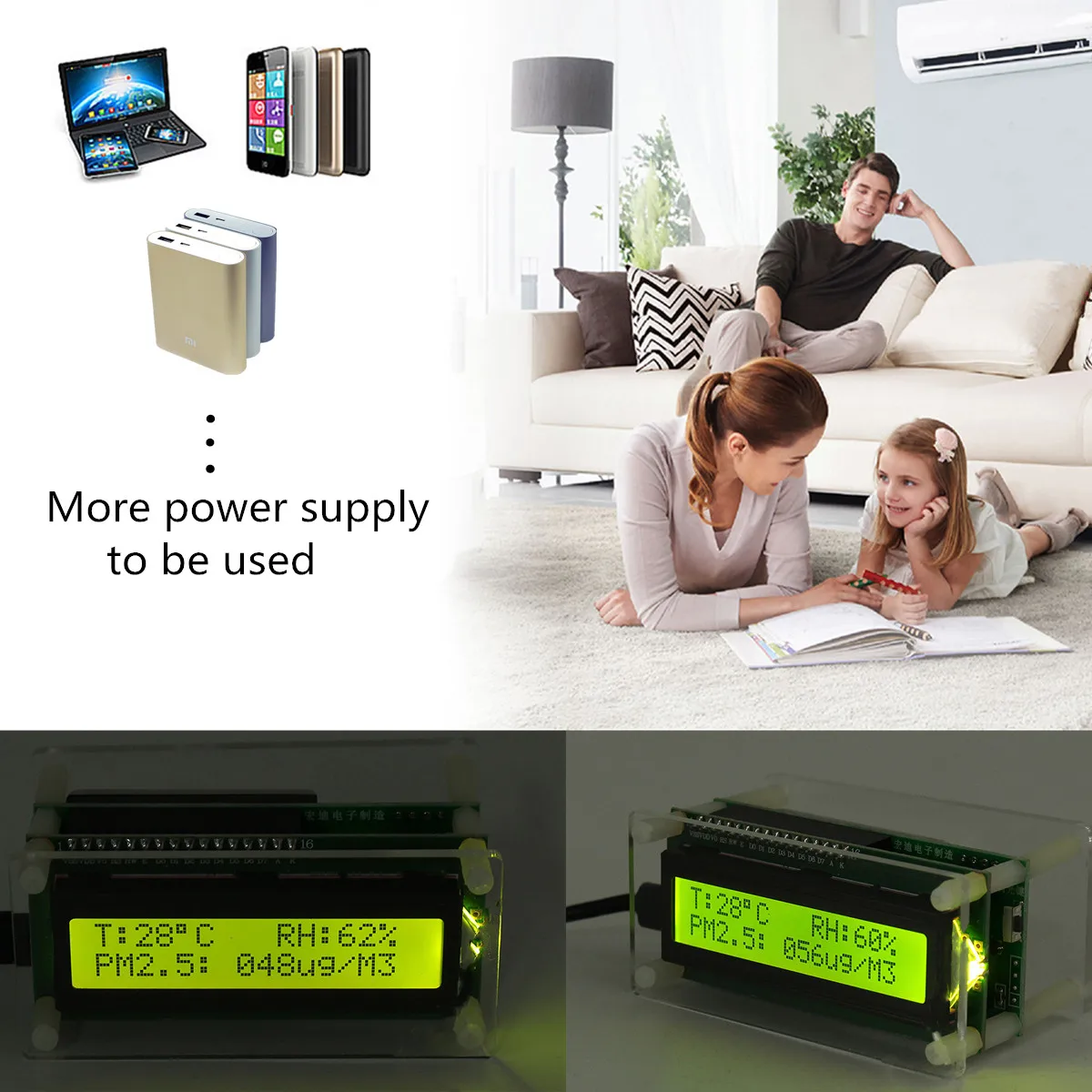 Easy Use Energy Saving Gas Analyzers 5V PM2.5 Detector PM2.5 ZEAST Temperature Humidity LCD Screen Display for Home Car Office
Easy Use Energy Saving Gas Analyzers 5V PM2.5 Detector PM2.5 ZEAST Temperature Humidity LCD Screen Display for Home Car Office