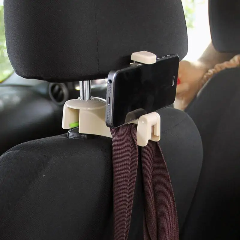 Car Storage Hook with Phone Holder Headrest Seat Back Hanger Clips Organizer for Bag Handbag Hanger Storage Holders
Car Storage Hook with Phone Holder Headrest Seat Back Hanger Clips Organizer for Bag Handbag Hanger Storage Holders