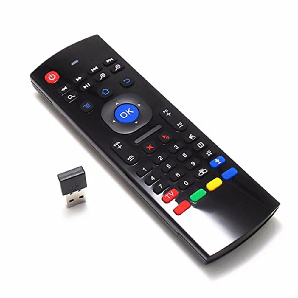 MX 2.4G Wireless Remote Control Keyboard Air Mouse - BLACK TV remote Infrared 2.4GHz Wireless Applicable to: Smart TV, IPTV,PC
MX 2.4G Wireless Remote Control Keyboard Air Mouse - BLACK TV remote Infrared 2.4GHz Wireless Applicable to: Smart TV, IPTV,PC