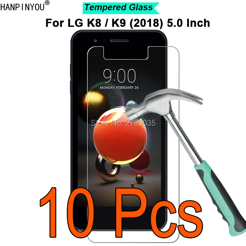 Фото 10 Pcs/Lot For LG K9 / K8 (2018) 5.0" 9H Hardness 2.5D Ultra-thin Toughened Tempered Glass Film Screen Protector Guard | Мобильные