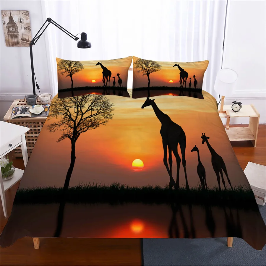 Bedding Set 3D Printed Duvet Cover Bed Set Giraffe Home Textiles for Adults Lifelike Bedclothes with Pillowcase #CJL04
Bedding Set 3D Printed Duvet Cover Bed Set Giraffe Home Textiles for Adults Lifelike Bedclothes with Pillowcase #CJL04