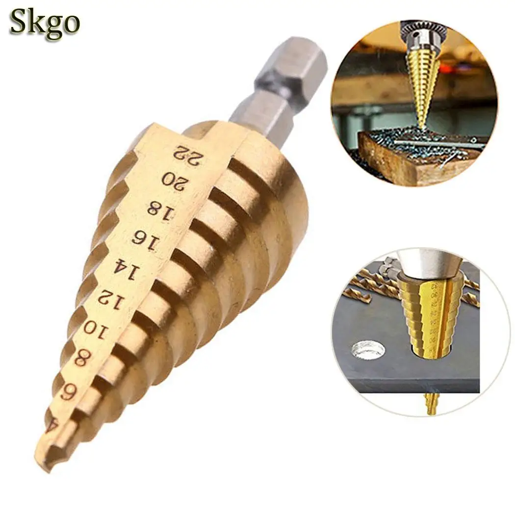Hex Titanium Coated Step Cone Drill Bit Hole Cutter Tool 4-22mm High Speed Steel 1 Casual Unisex 7 5cm 3inch 2 5cm 1inch
Hex Titanium Coated Step Cone Drill Bit Hole Cutter Tool 4-22mm High Speed Steel 1 Casual Unisex 7 5cm 3inch 2 5cm 1inch