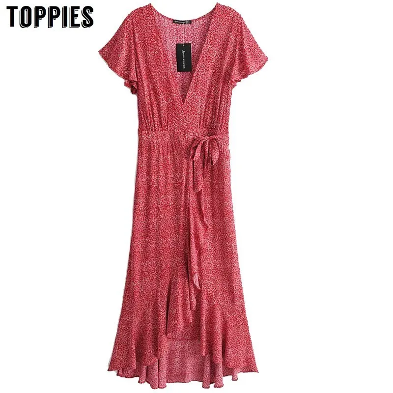 Floral Printing Maxi Dress 2019 Summer Short Sleeve Vacation Long Dress Bohemian Sundress Lace Up Waist
Floral Printing Maxi Dress 2019 Summer Short Sleeve Vacation Long Dress Bohemian Sundress Lace Up Waist