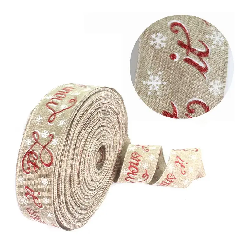 6.3*200cm Imitation Linen DIY Handmade Christmas Decoration Hemp Ribbon Christmas Tree Decoration Ribbon
6.3*200cm Imitation Linen DIY Handmade Christmas Decoration Hemp Ribbon Christmas Tree Decoration Ribbon