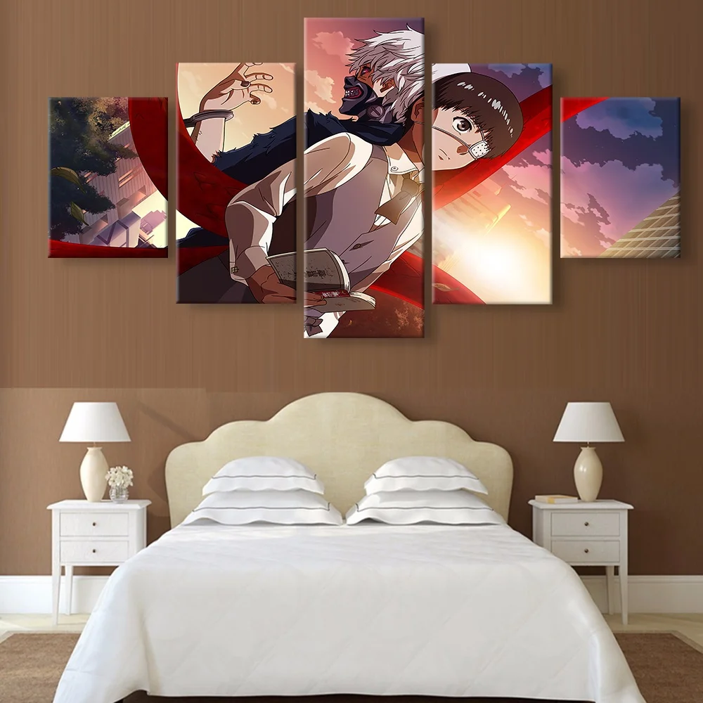 Wall Art HD Prints Home Decoration 5 Pieces Canvas Painting Tokyo Ghoul Modular Picture Modern Creative Animation Artwork Poster
Wall Art HD Prints Home Decoration 5 Pieces Canvas Painting Tokyo Ghoul Modular Picture Modern Creative Animation Artwork Poster