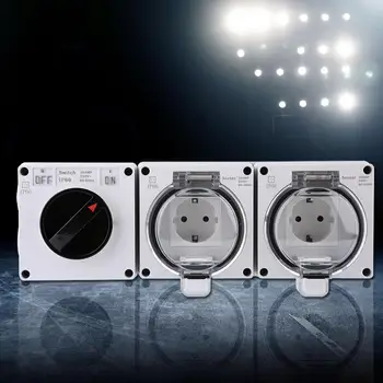 Waterproof IP66 Electrical Socket Plug Outdoor Power Outlet with On Off Switch with Waterproof Cover
Waterproof IP66 Electrical Socket Plug Outdoor Power Outlet with On Off Switch with Waterproof Cover