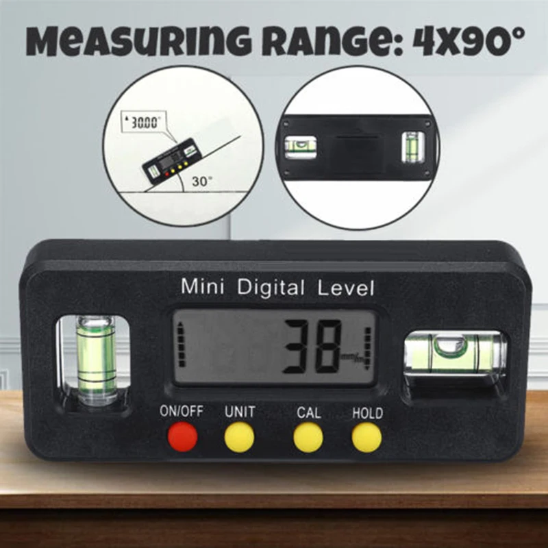 Digital Inclinometer Electronic Protractor Aluminum Alloy Spirit Level Gauge Box
Digital Inclinometer Electronic Protractor Aluminum Alloy Spirit Level Gauge Box