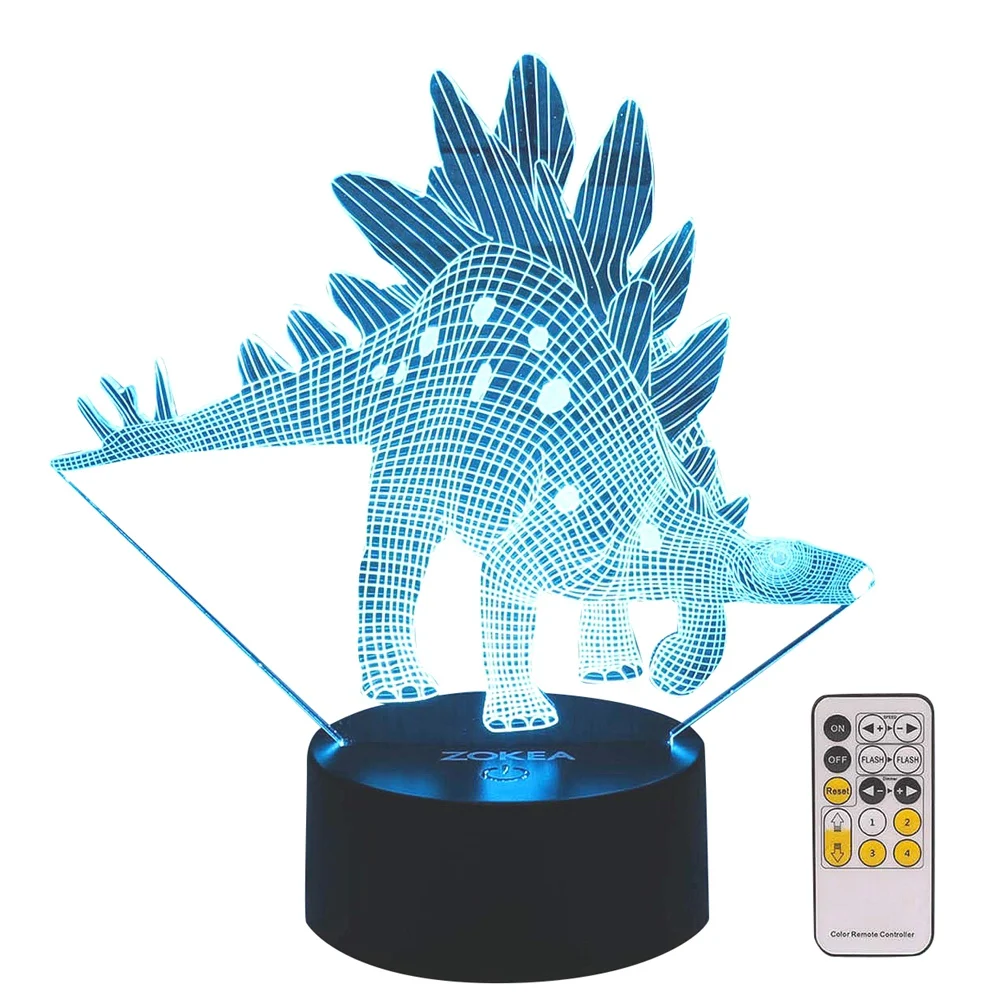 Dinosaur Toys Night Lights for Kids 7 Colors Changing 3D Night Light with Smart Press & Remote Control Bedside Lamp for Kids f
Dinosaur Toys Night Lights for Kids 7 Colors Changing 3D Night Light with Smart Press & Remote Control Bedside Lamp for Kids f