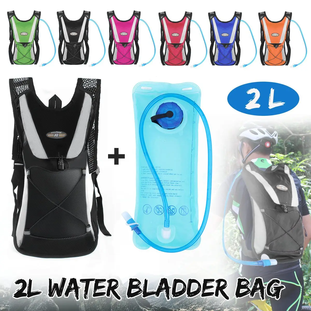 2L 6 Color Outdoor Portable Water Bladder Bag Hydration Backpack Sports Camping Hiking For Cycling Bicycle Hiking Bike Mountain
2L 6 Color Outdoor Portable Water Bladder Bag Hydration Backpack Sports Camping Hiking For Cycling Bicycle Hiking Bike Mountain