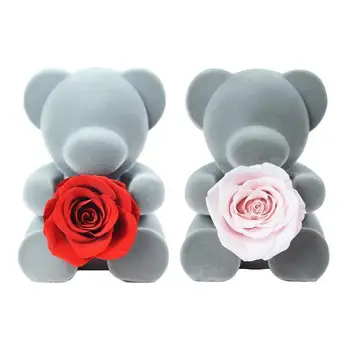 AUGKUN Handmade Preserved Fresh Rose Flower Bear Doll with Beautiful Gift Box Rose Bear for Valentine's Day Birthday Wedding
AUGKUN Handmade Preserved Fresh Rose Flower Bear Doll with Beautiful Gift Box Rose Bear for Valentine's Day Birthday Wedding