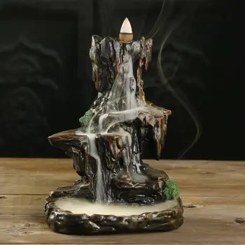 Resin Mountain Backflow Incense Burner Smoke Waterfall Incense Holder Rockery Censer Mountain River Handicraft Incense Holder
Resin Mountain Backflow Incense Burner Smoke Waterfall Incense Holder Rockery Censer Mountain River Handicraft Incense Holder