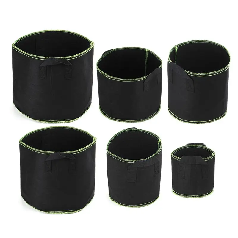 KIWARM 1/2/3/5/7/10 Gallon Black Fabric Aeration Grow Pots Breathable Planter Container Bags Vegetable Plant Growth Bag
KIWARM 1/2/3/5/7/10 Gallon Black Fabric Aeration Grow Pots Breathable Planter Container Bags Vegetable Plant Growth Bag