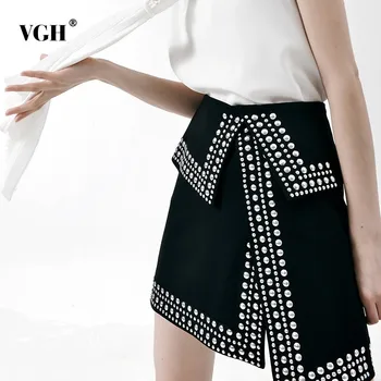 VGH Irregular Split Women Skirt High Waist Punk Style Rivet Above Knee Mini Skirts Female 2020 Fashion Korean New Tide
VGH Irregular Split Women Skirt High Waist Punk Style Rivet Above Knee Mini Skirts Female 2020 Fashion Korean New Tide