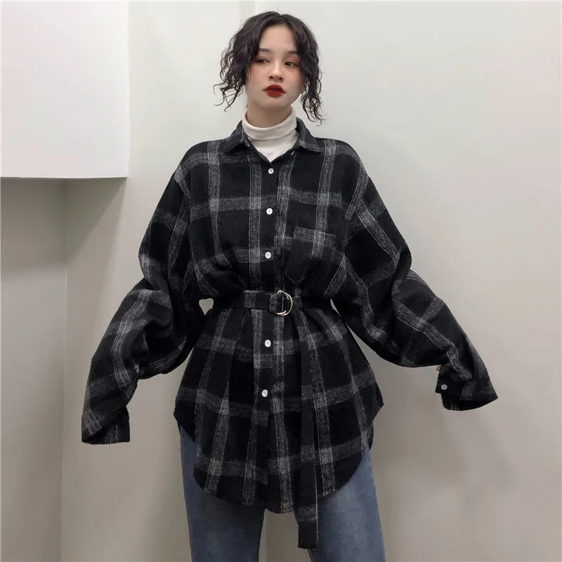 Spring Shirt Women Plaid Cotton Long Sleeve Patchwork Blouse For Girls Korean Top Streetwear Blouses
Spring Shirt Women Plaid Cotton Long Sleeve Patchwork Blouse For Girls Korean Top Streetwear Blouses