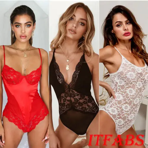 2019 Womens Sexy Lingerie Ladies Strappy Plunge V Neck Full Lace Bodysuit Womens Bodycon Jumpsuit Romper Tops Lingerie
2019 Womens Sexy Lingerie Ladies Strappy Plunge V Neck Full Lace Bodysuit Womens Bodycon Jumpsuit Romper Tops Lingerie