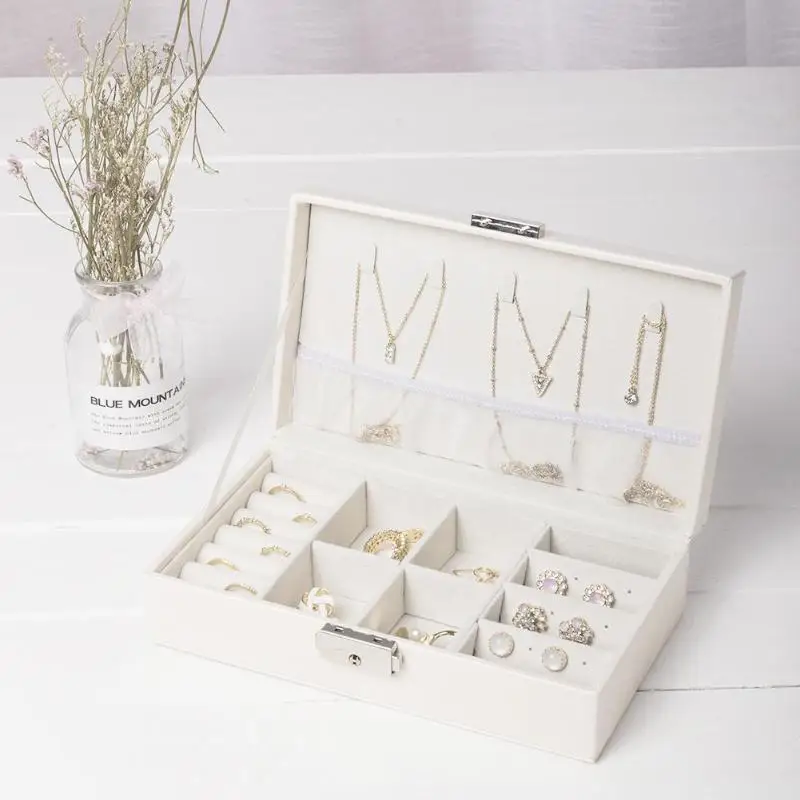 PU Leather Jewelry Box Case Earrings Rings Necklace Storage Box Jewelry Display Case Jewelries Organizer Box
PU Leather Jewelry Box Case Earrings Rings Necklace Storage Box Jewelry Display Case Jewelries Organizer Box