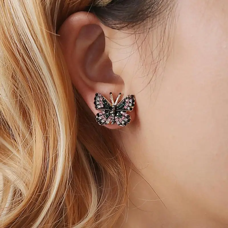 Butterfly Alloy Earrings Colorful Rhinestone Ear Studs Women Fashion Ear Jewelry Gift for Women Birthday Party Gifts
Butterfly Alloy Earrings Colorful Rhinestone Ear Studs Women Fashion Ear Jewelry Gift for Women Birthday Party Gifts