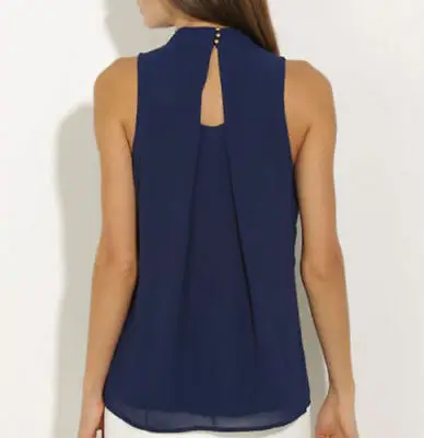 2019 Women Fashion Casual Sleeveless Solid Color Chiffon Blouse Tops Sought After Summer Loose Tops
2019 Women Fashion Casual Sleeveless Solid Color Chiffon Blouse Tops Sought After Summer Loose Tops