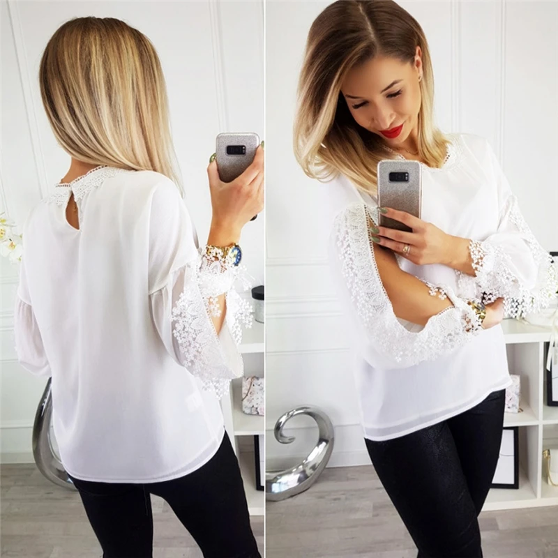 New 2019 Womens White Chiffon Cold Shoulder Sleeve Loose Blouse Summer Casual Lace Shirt Tops
New 2019 Womens White Chiffon Cold Shoulder Sleeve Loose Blouse Summer Casual Lace Shirt Tops
