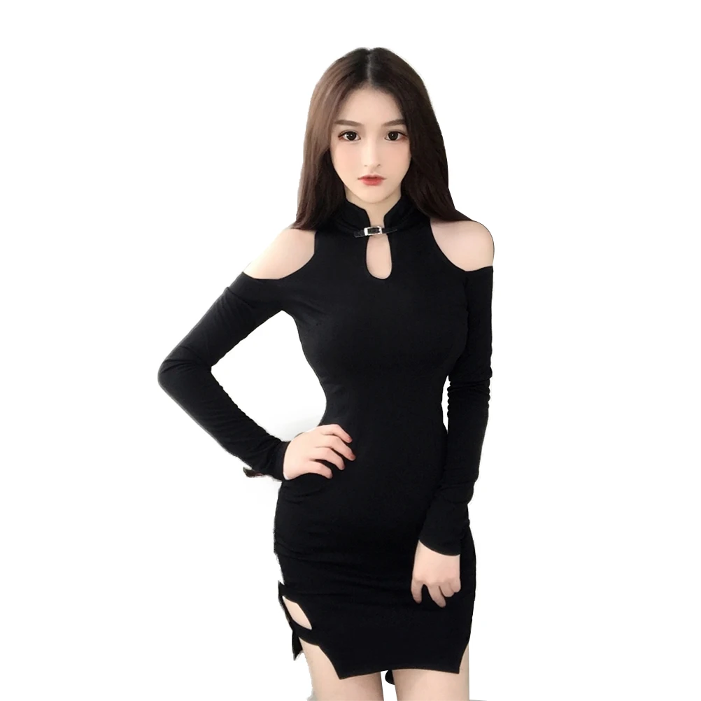 Chic Cheongsam Dresses Women Long Sleeves Slim Elegant Buckle Ladies Party Dress
Chic Cheongsam Dresses Women Long Sleeves Slim Elegant Buckle Ladies Party Dress
